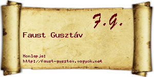 Faust Gusztáv névjegykártya