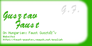 gusztav faust business card